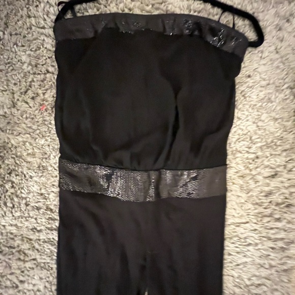 Gorgeous jumpsuit; spandex material with black beadwork - Picture 3 of 7